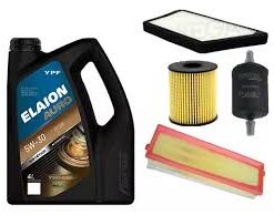 Kit 4 Filtros   4l Aceite Shell 10w40 Peugeot 207 